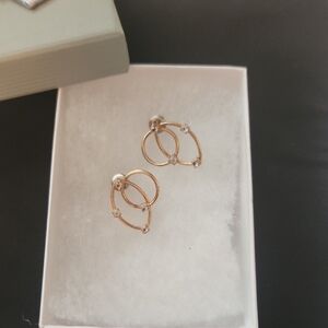 Elegant Gold and Silver Hoop Earrings (A16)